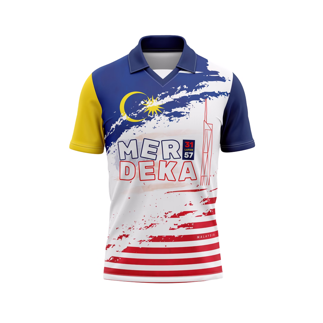 Rekaan Baju Merdeka 2025 - Jalur Gemilang (Depan)