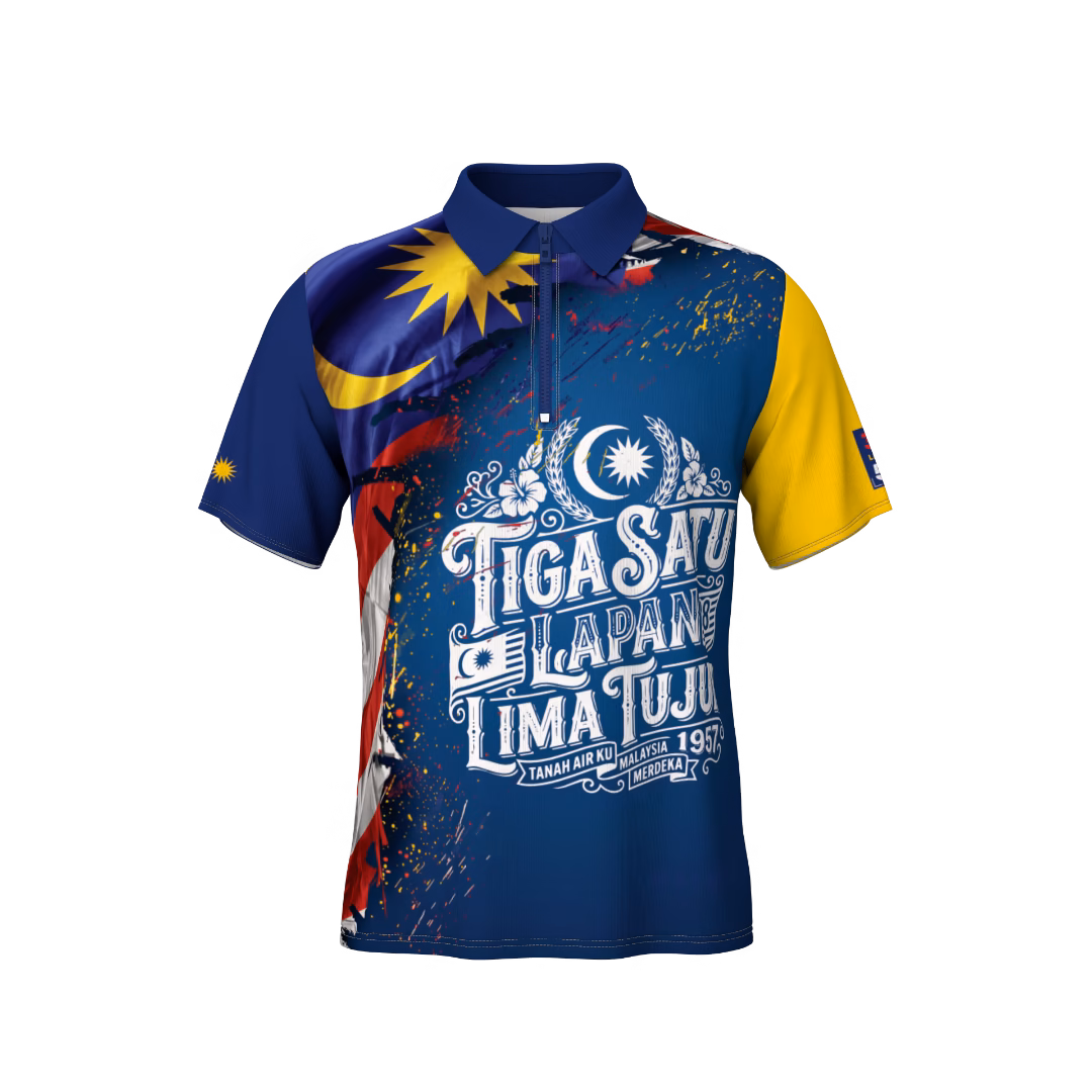 Rekaan Baju Merdeka 2026 - Keramat 57 (Depan)